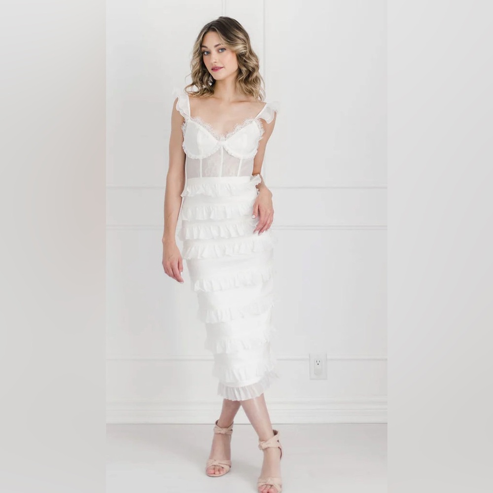 V. Chapman Fiorenza Dress in White Size 2